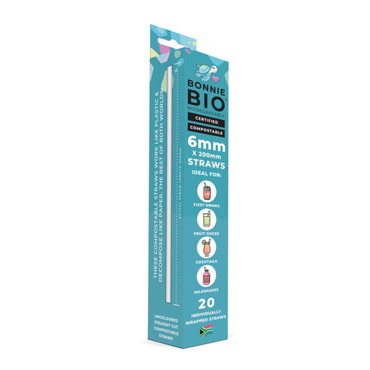 COMPOSTABLE STRAWS STANDARD SIZE - 6mm
